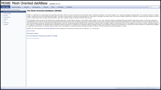 Mesh-Oriented datABase (MOAB)